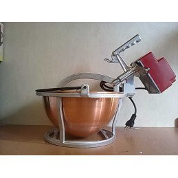 Paiolo elettrico polentina OVBC rame liscio 26cm Art.1R supporto alluminio