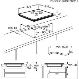 Piano Cottura Induzione AEG IAE64433XB SenseFry 60 cm | Mosconi Tirano