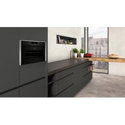 Forno da incasso compatto a vapore 45 cm A+ Acciaio inox C88FT28N0