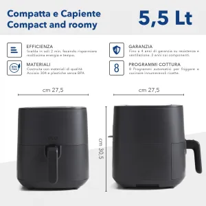 FRIGGITRICE AD ARIA 5,5 Litri | VIVO Air Fryer