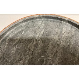 Bistecchiera pietra ollare tonda con scalino diametro 30cm per barbecue