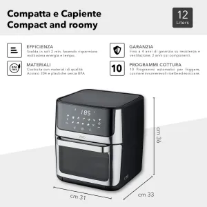 Friggitrice ad Aria 12 Litri | VIVO Air Fryer