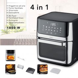 Friggitrice VIVO 12L vista laterale con doppio cestello