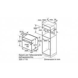 HRG635BS1 Forno con vapore da incasso, 60 x 60 cm, Acciaio