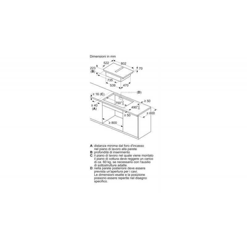 Piano Cottura Siemens ED811FQ15E – 80 cm Cappa Integrata | Mosconi