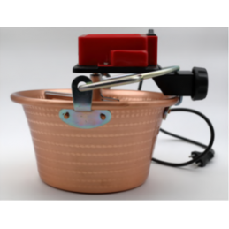 Paiolo Rame  Nuova Fac Fondo Piano 24W Diam.32 9LT-Induzione-