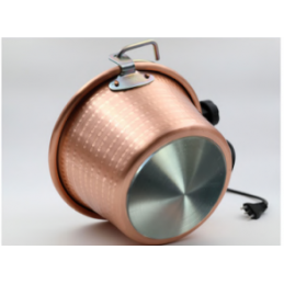 Paiolo Rame  Nuova Fac Fondo Piano 24W Diam.32 9LT-Induzione-