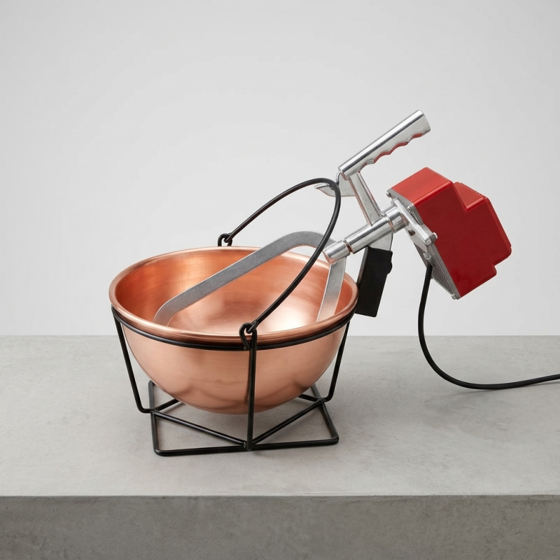 Paiolo elettrico OVBC in rame 26cm con supporto ferro – Made in Italy