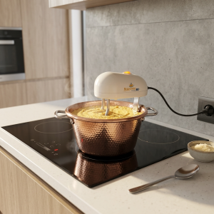 Paiolo elettrico LAR Polentamatic 26cm rame con fondo per induzione