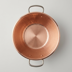 Paiolo Polenta Rame 26cm con 2 Manici per Induzione