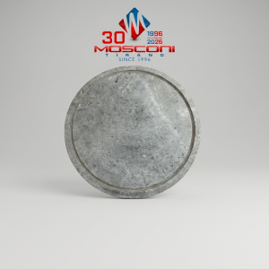 Pietra ollare 40cm per barbecue vista laterale spessore 2cm vista superiore