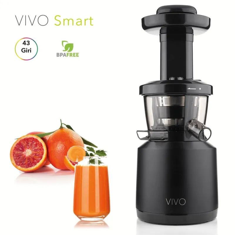 Estrattore di succo vivo - VIVO SMART - SLOW JUICER - Nero Opaco -TRASPORTO GRATIS-